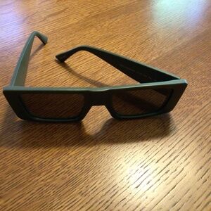 DIME sunglasses in olive green. NWOT.